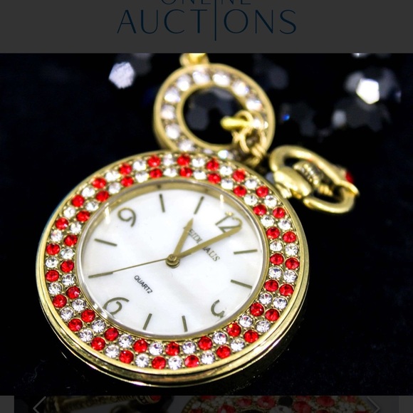 Heidi Daus Black Beaded Necklace with Red and Gold Pendant - Picture 6 of 8